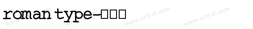 roman type字体转换